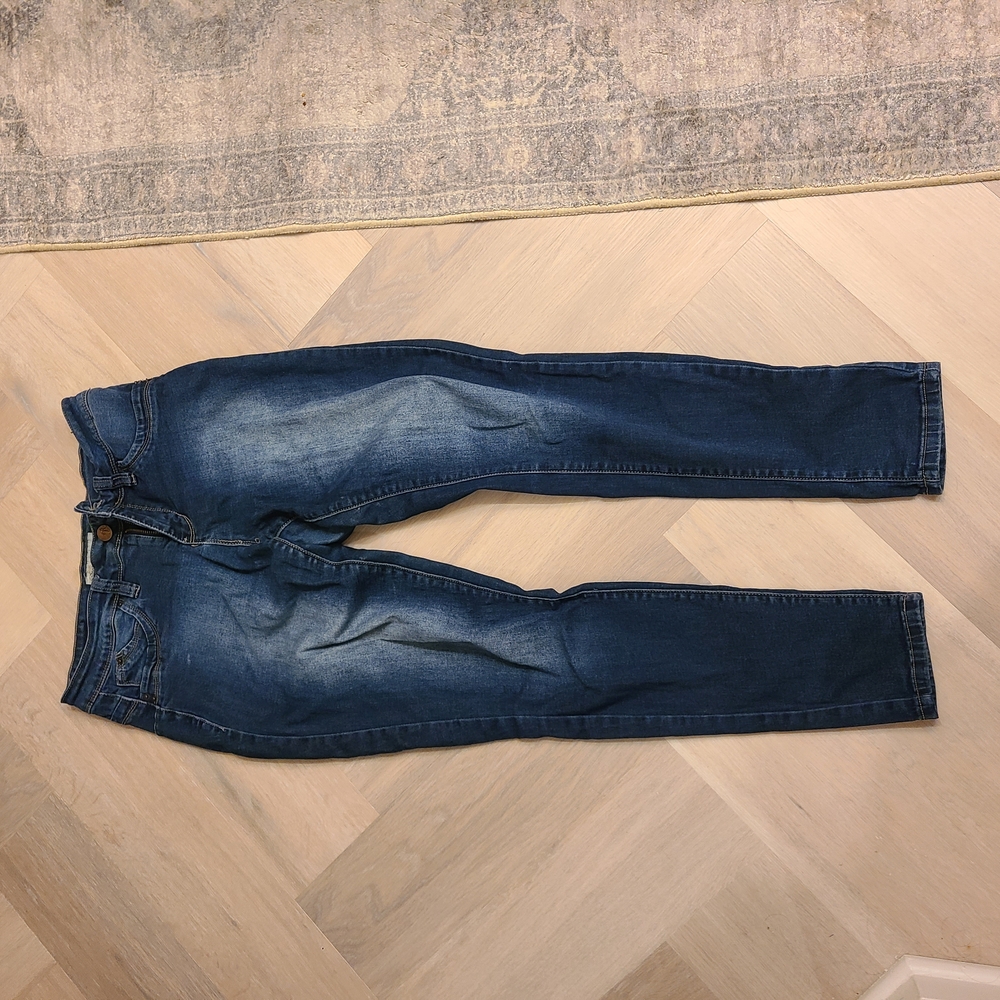 Royalty For Me Blue Skinny Jeans with Distressed Look